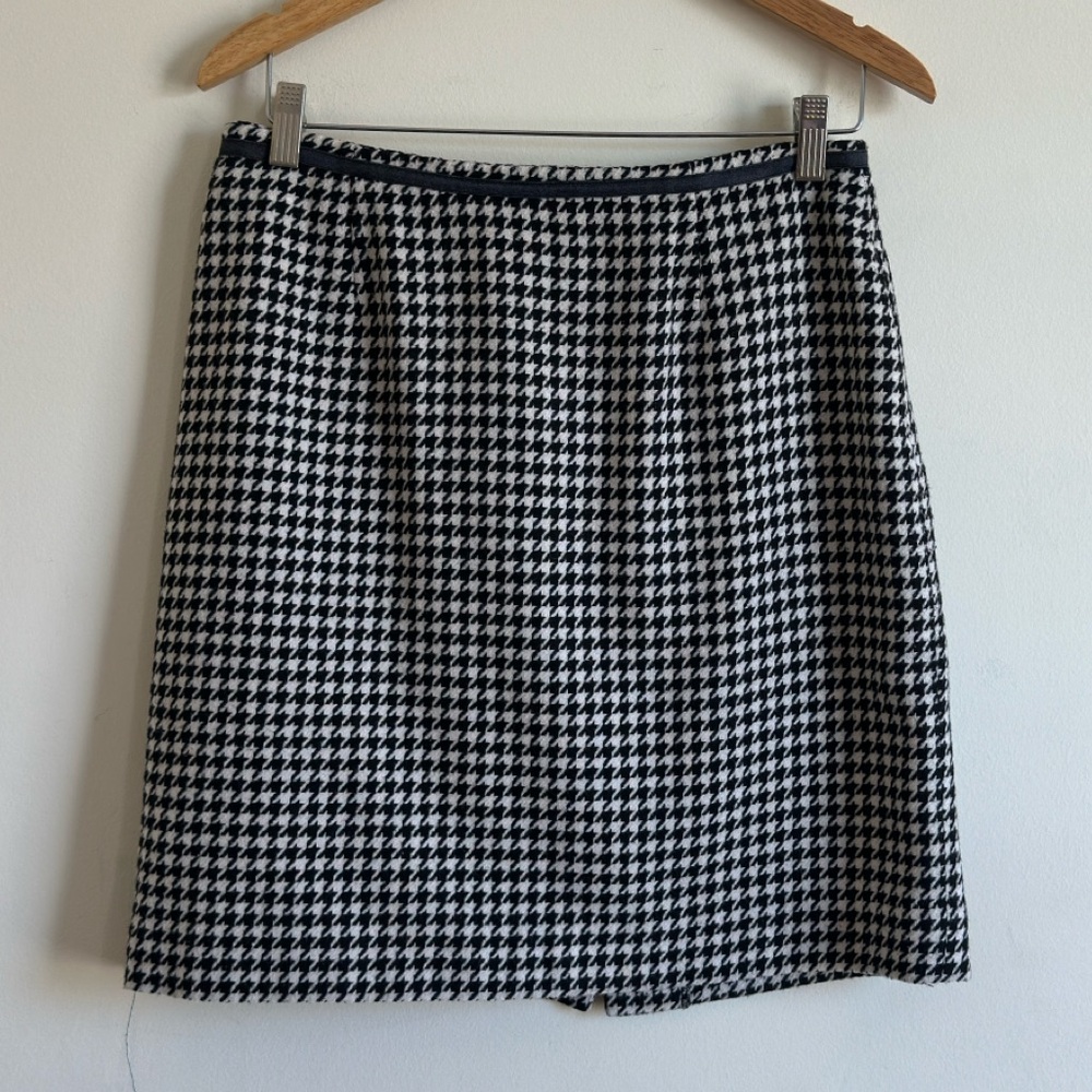 Apostrophe || Woman’s Houndstooth Black and White Skirt Sz 8